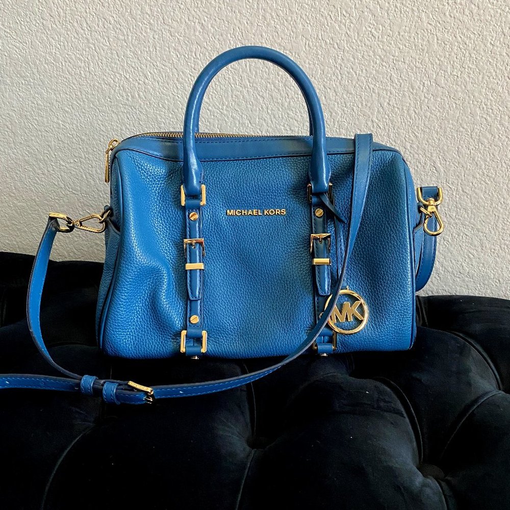 Bedford Legacy Medium Pebbled Leather Duffel Satchel